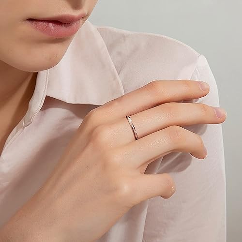 Miniatura 4 de Diamday Anillos giratorios para mujeres y hombres de 0.079 pulgadas (20.157 in) de acero de titanio para aliviar la ansiedad y el estrés, con