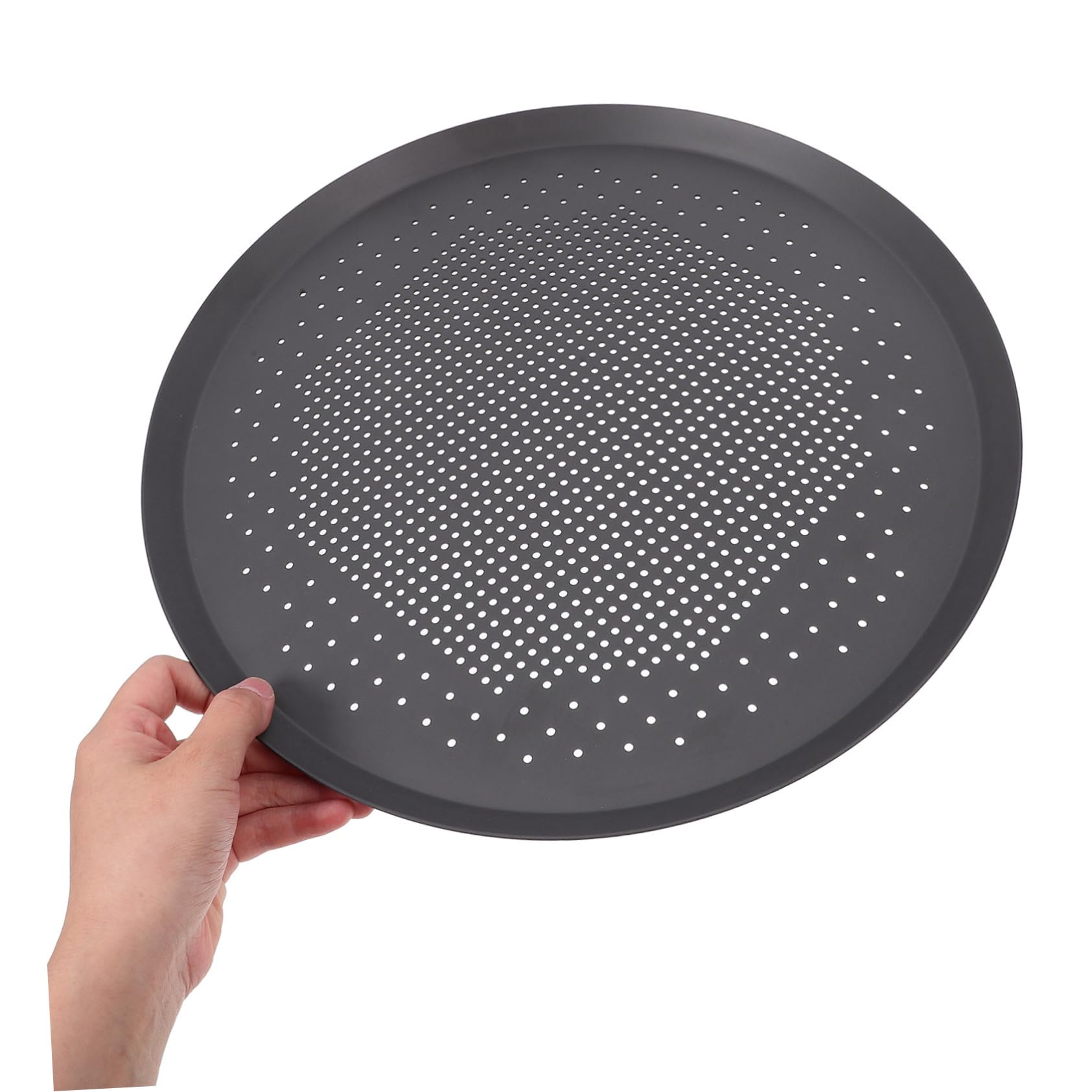 PRETYZOOM Rundes Backblech 33cm Perforiertes aus Aluminiumlegierung Pizza