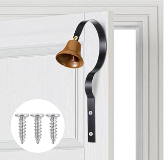 Retro Doorbell, Traditional Metal Shopkeeper Bell Opening Hanging Bell Doorbell Chime for Home Business Office Café Store Garden Ideal for Housewarming Gift-Don't Let Another Customer Slip Out (Black)