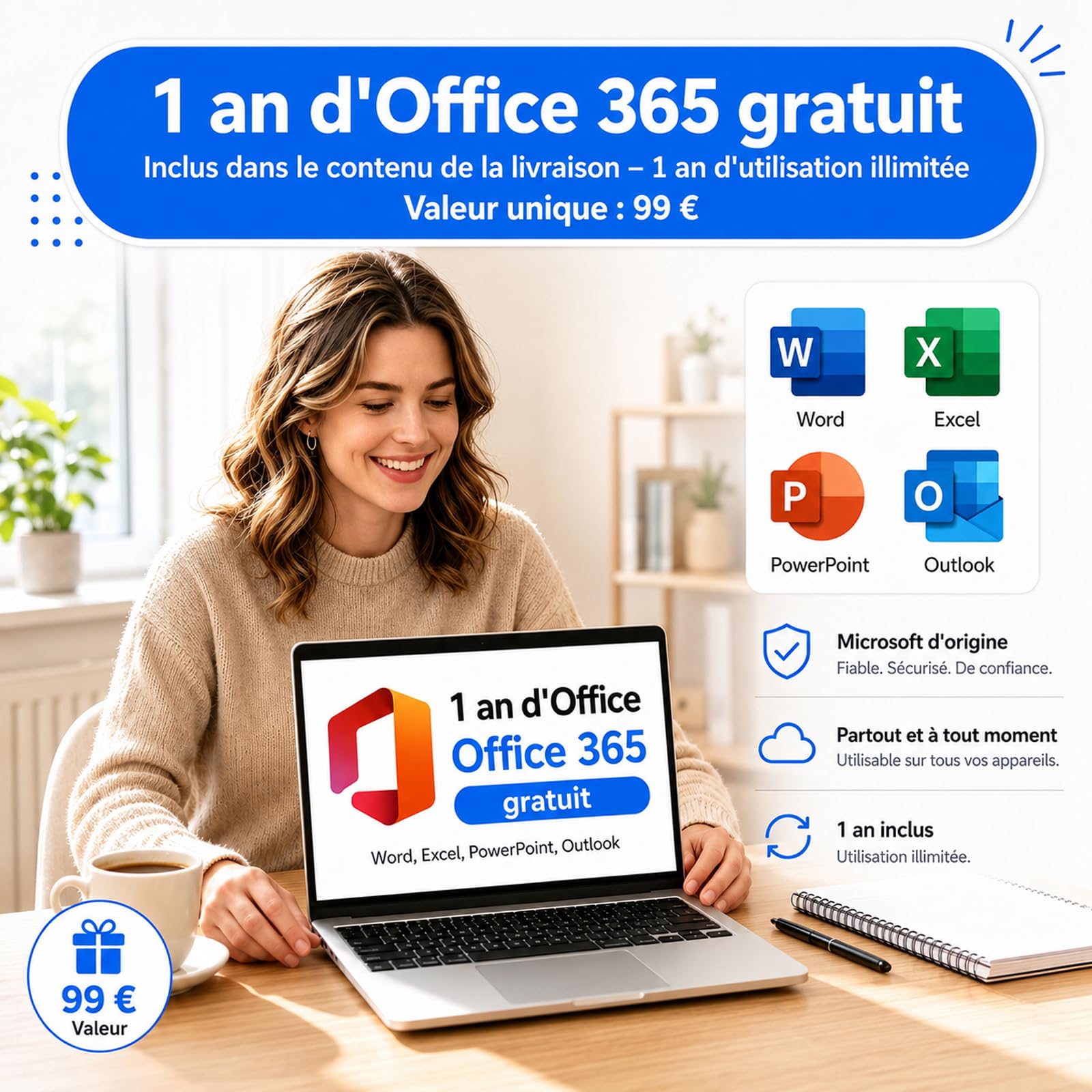 Ordinateur Portable Win 11 Laptop,15,6" PC Portable Pas Cher Laptop