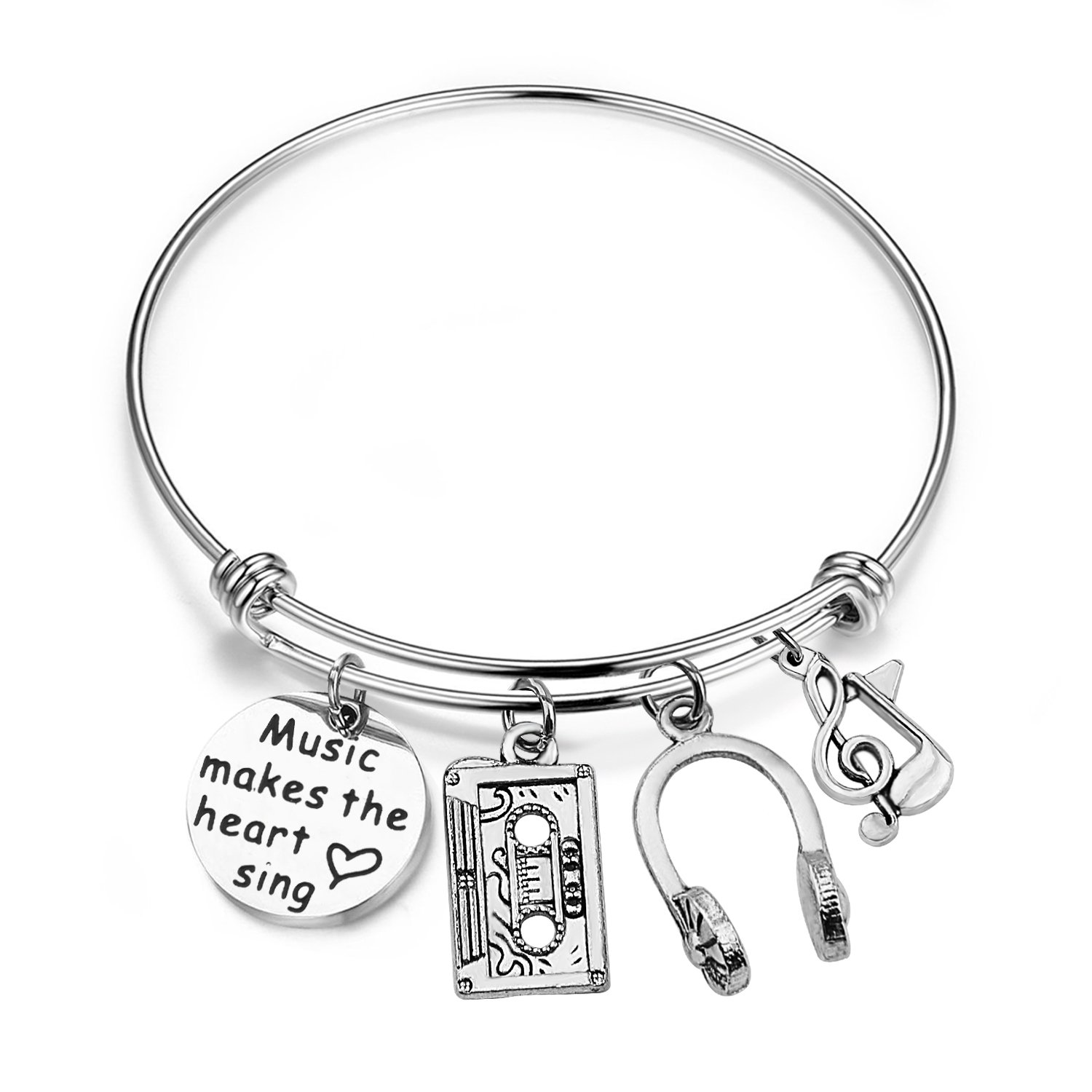 GzrlyfMusician Bracelet Music Lover Bracelet Music Teacher Gift Music Makes The Heart Sing Bracelet Music Gift Band Director Gift Choir Director Bracelet