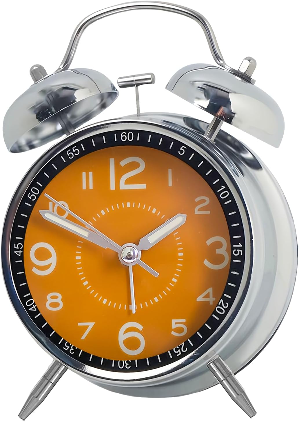 WIYETY ceas retro cu clopoței dubli portocaliu