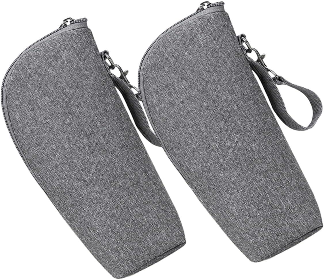 ORFOFE 2pcs Insulated Baby Bottle Bag for Travel Portable Milk Bottle Thermal Pouch for Stroller Accessory Material