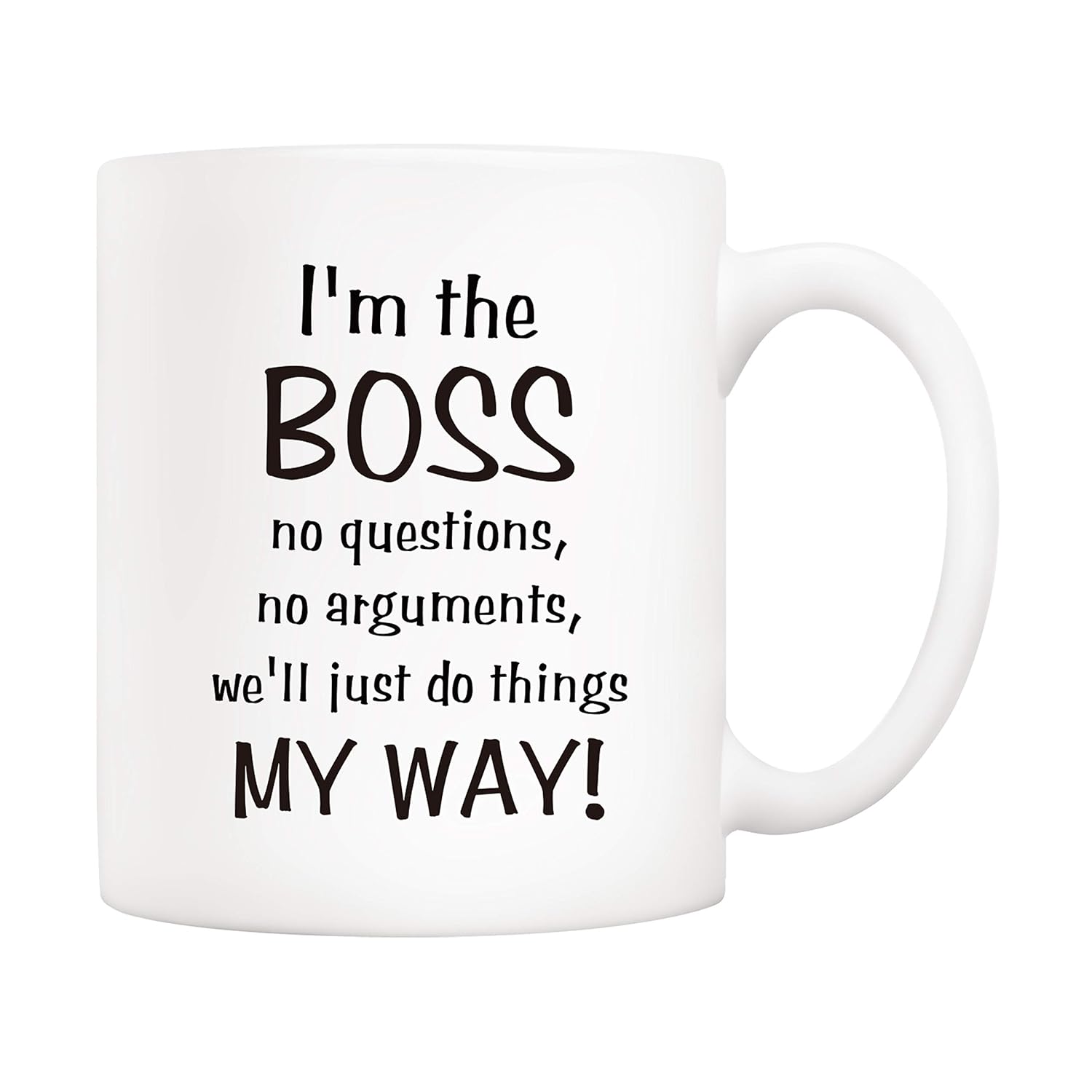 5Aup Bosses Day Funny Boss Office Coffee Mug Christmas Gifts from Co-worker Colleague Im the Boss Well Just