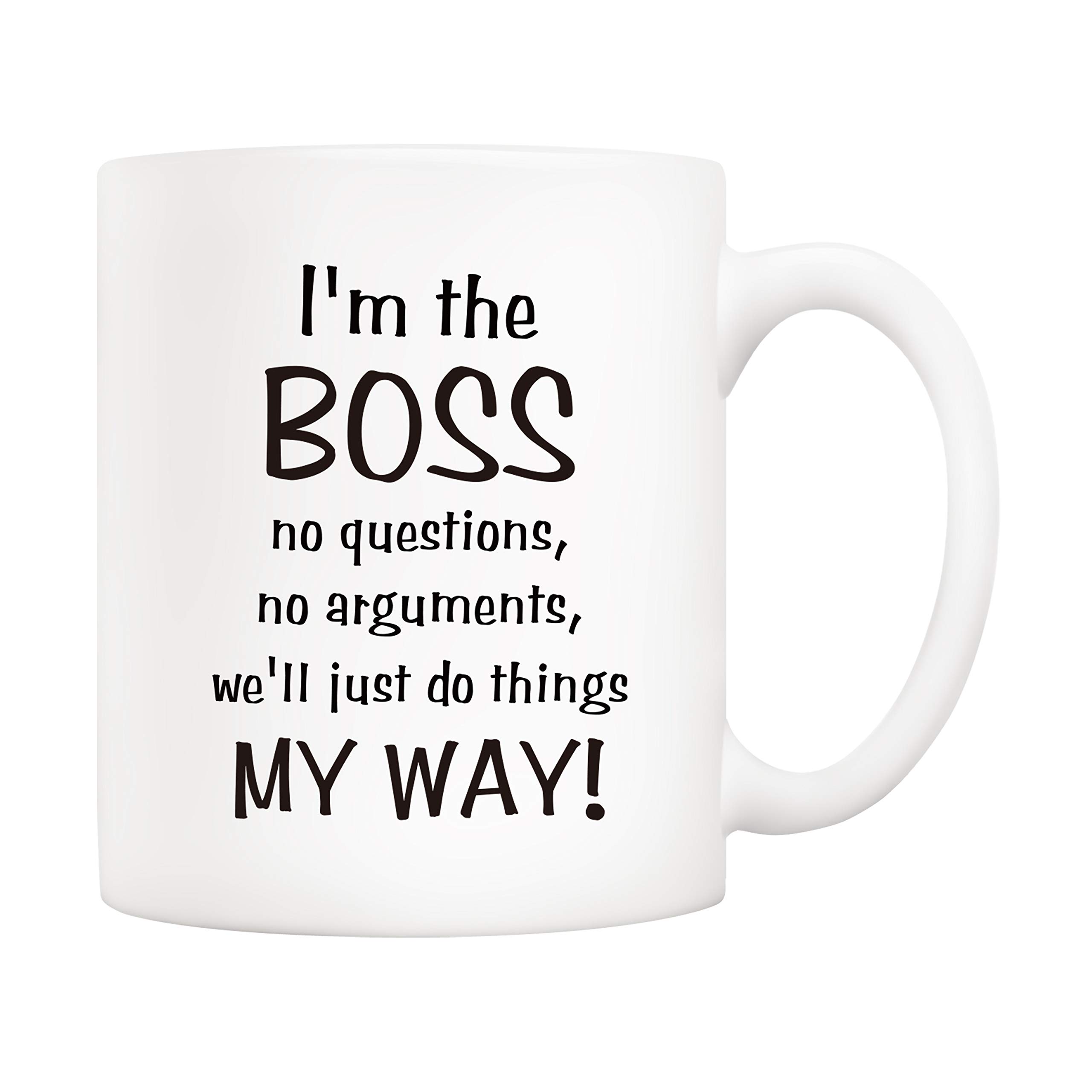 5Aup Bosses Day Funny Boss Office Coffee Mug Christmas Gifts from Co-worker  Colleague, I'm the We'll Just Do Things My Way Cups 11 Oz, Birthday