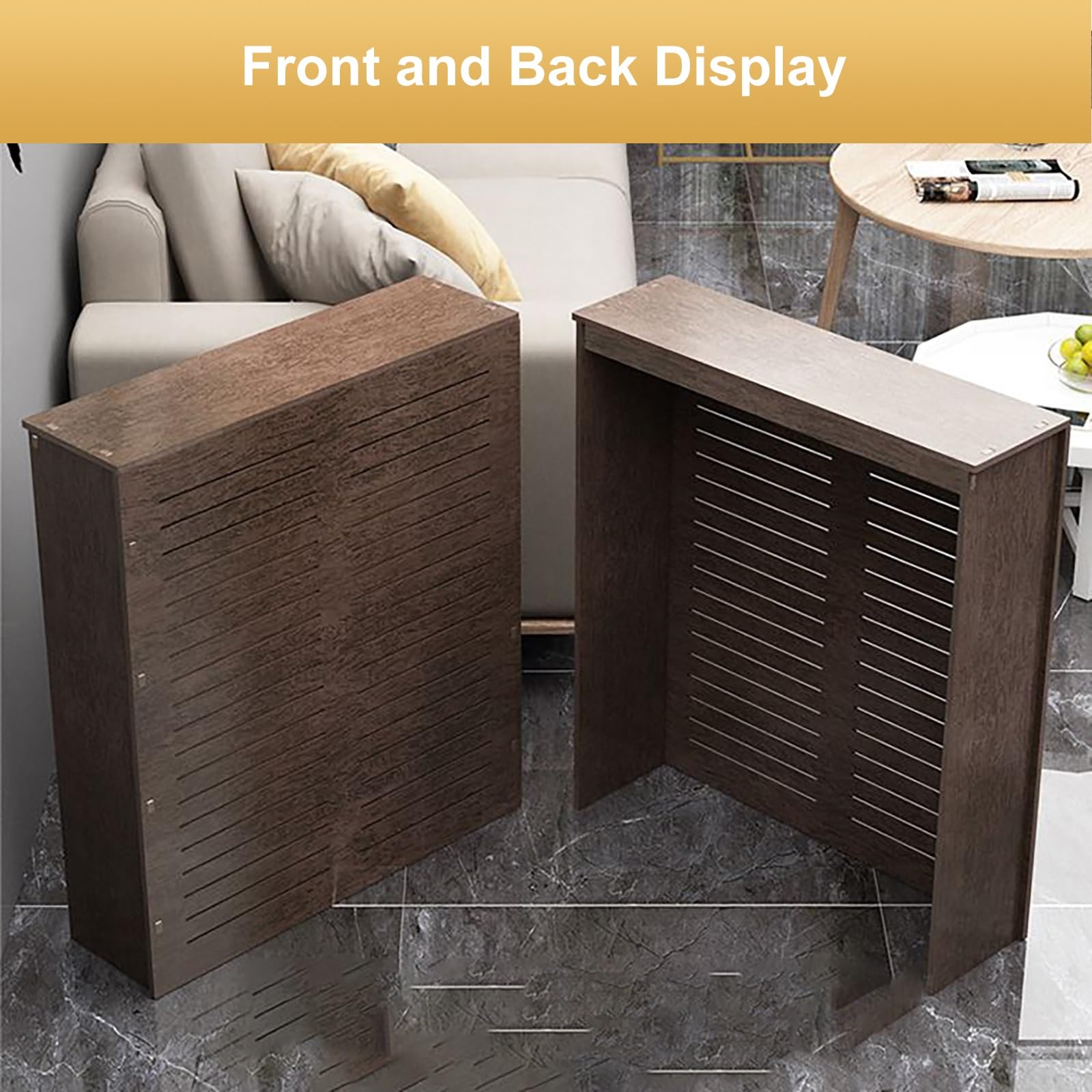 Generico Copertura e mensola per radiatore ventilato - Mobiletto riscaldante Decorativo per la casa, Facile da Montare per Soggiorno/Camera da Letto/Cucina - Design Sicuro Contro Il Vapore (60x80x20