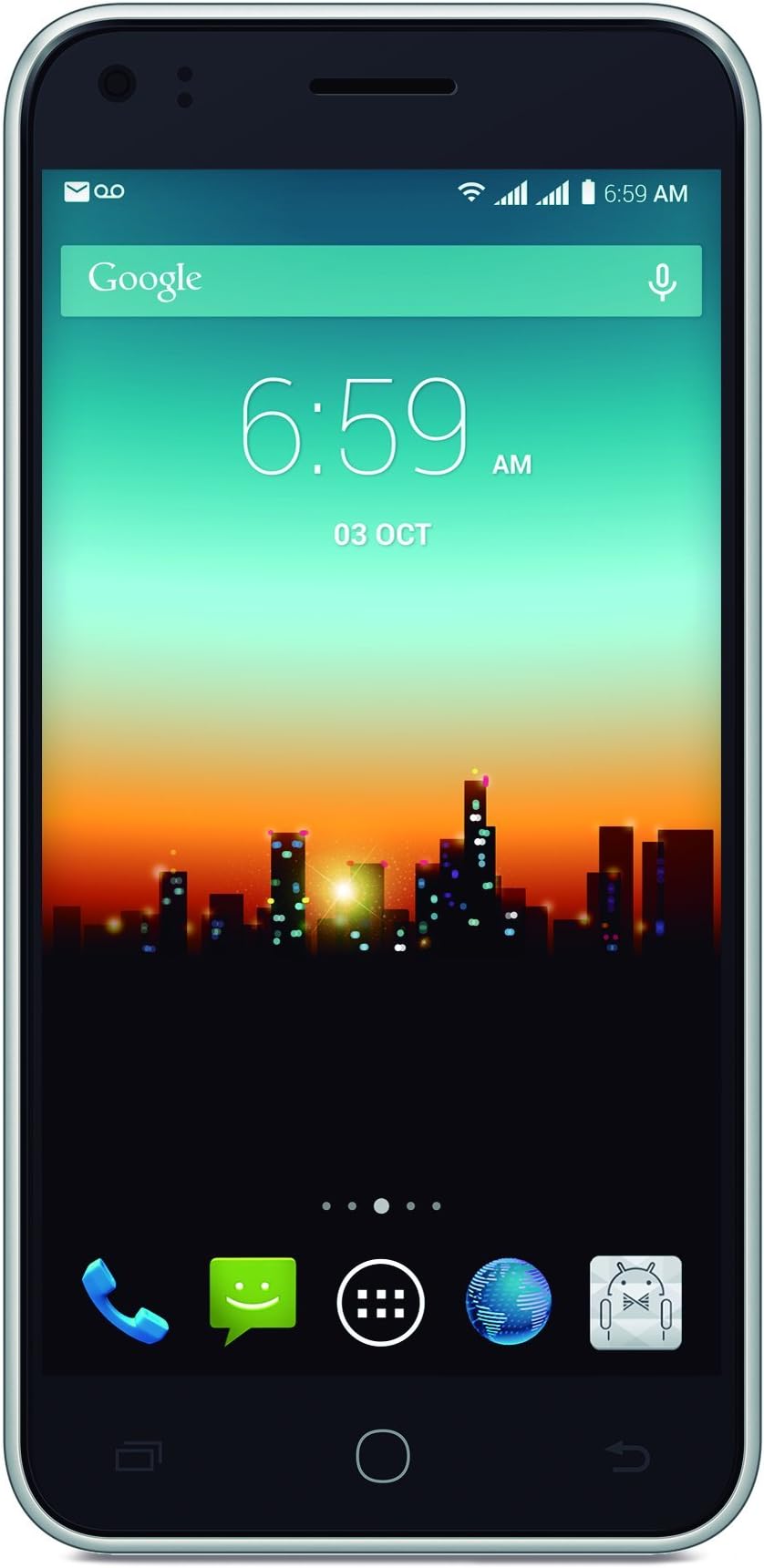 ICON Android Unlocked Dual SIM 5.0” GSM Smartphone with Soft Metallic Design, Full-Sized Display, 5MP Camera and 4GB of Storage (Model # S510 Space Gray)