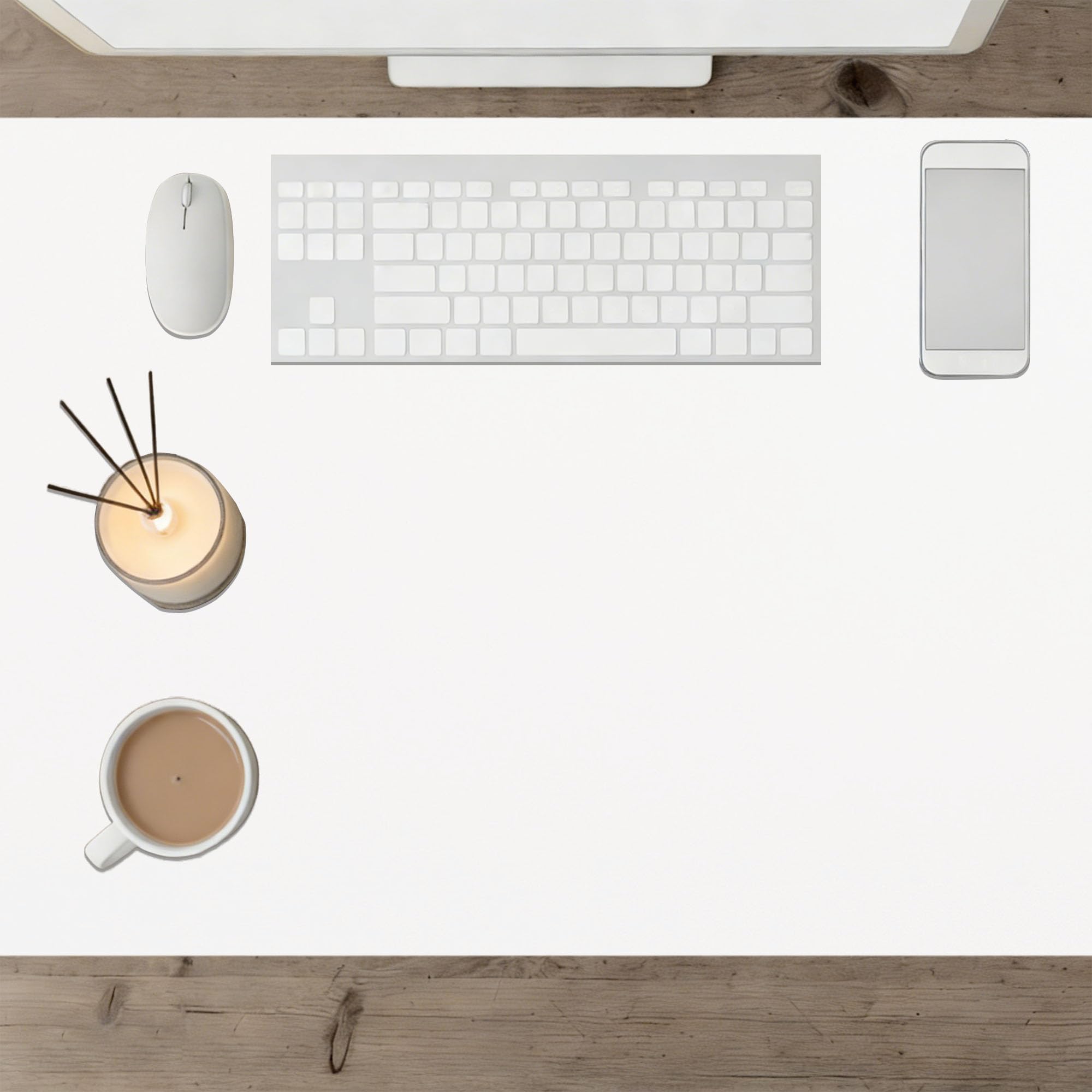 Office Desk Mat 60 x 84 cm Waterproof Laptop Desk Mat Spill Resistant Durable Design for Home and Office Accessories, White