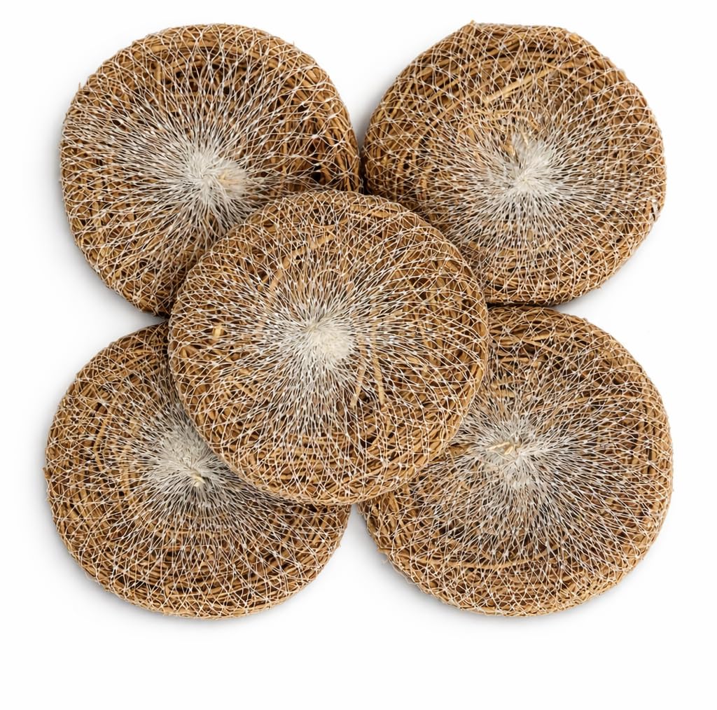 Vetiver Scrub (Vettiver Bath Scrub) | 100% Natural Herbal Body Cleanser | Skin Exfoliator for Glowing Skin | Eco-Friendly Bath Scrubber (5)-image-18
