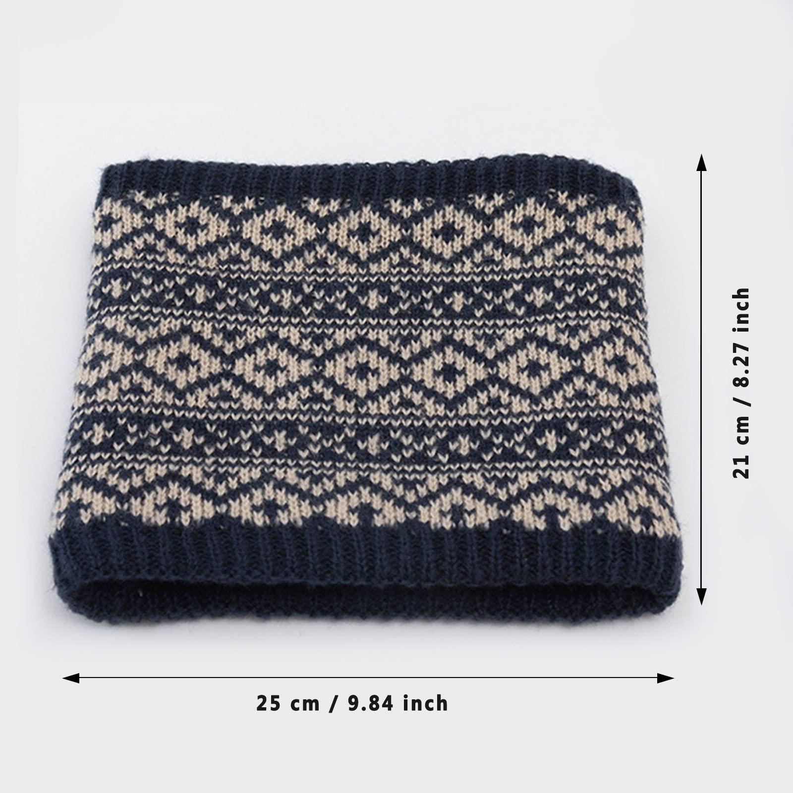 Collar de lana de invierno cálido para mujer, bufanda de esquí para clima frío, Baberos de punto para hombres, bufanda con doble babero, polaina para el cuello para hombres(Coffee-One Size)