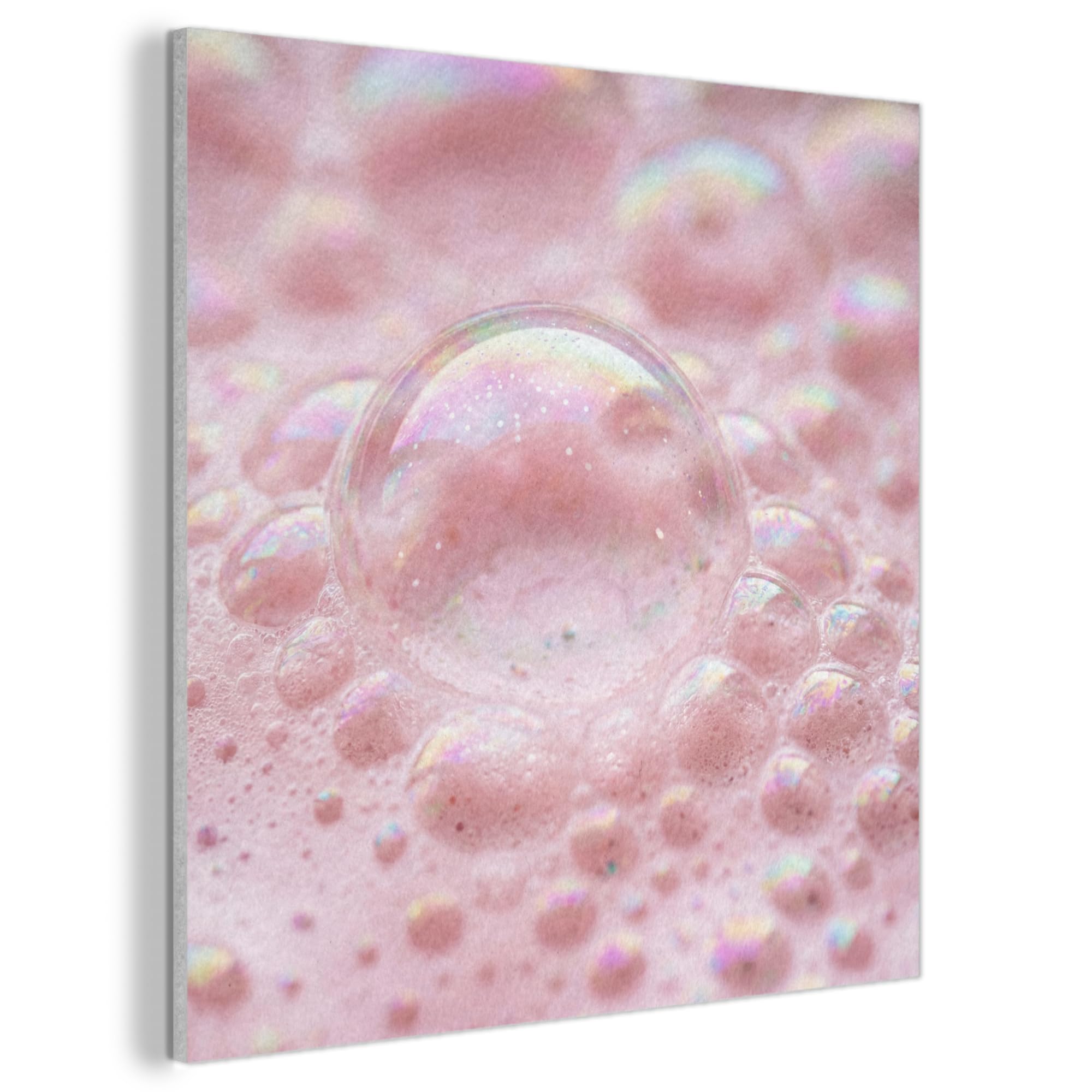 MuchoWow© Felt Panel 60x60 cm House Touch for Living Space Modern Visuals Decoration Wall Art Foam - Texture - Pink