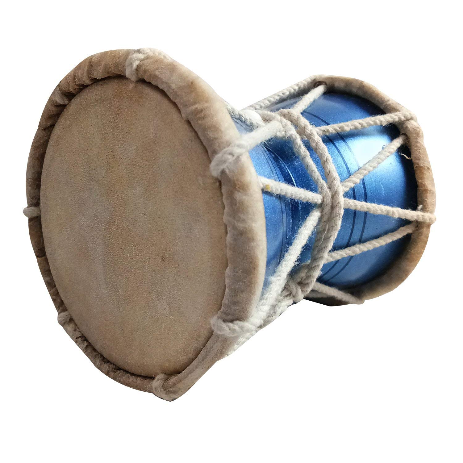 Shiv Damru Damroo Drum - Strumento musicale indiano fatto a mano, a percussione, decorativo, idea regalo per Pooja, altezza 10,2 cm