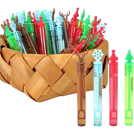 Christmas Bubble Wands, Perfect Bulk Gift for Children