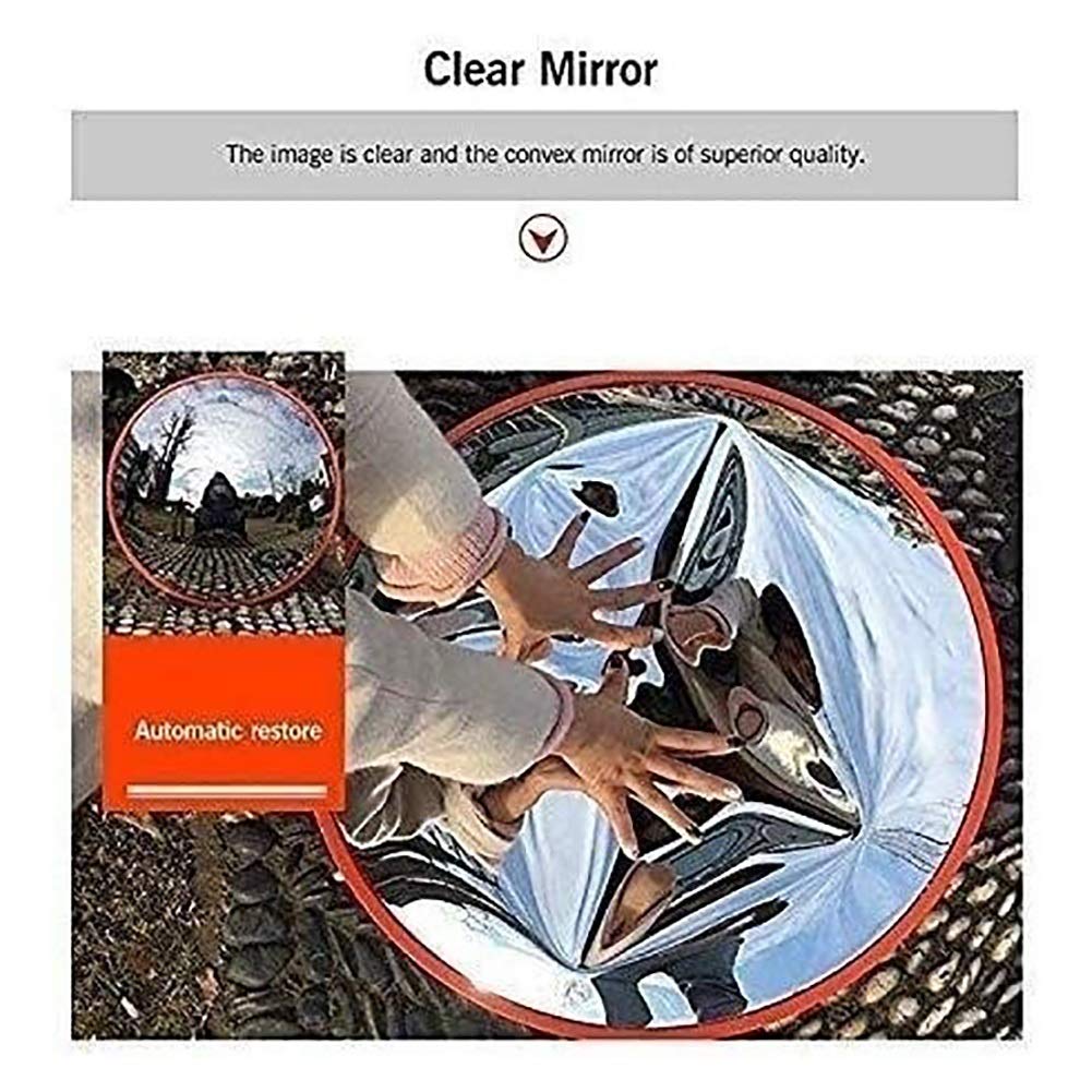 Miroir convexe de sécurité, Tailles multiples de surveillance extérieure miroir convexe sécurité du trafic(80cm)