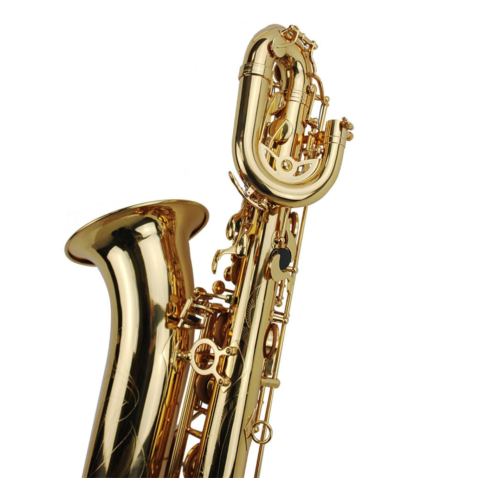 Professionali Sassofono Sassofono Baritono Laccato Oro In Mi Bemolle Incisioni A Mano Sax Con Bocchini Ance Cinturino Custodia