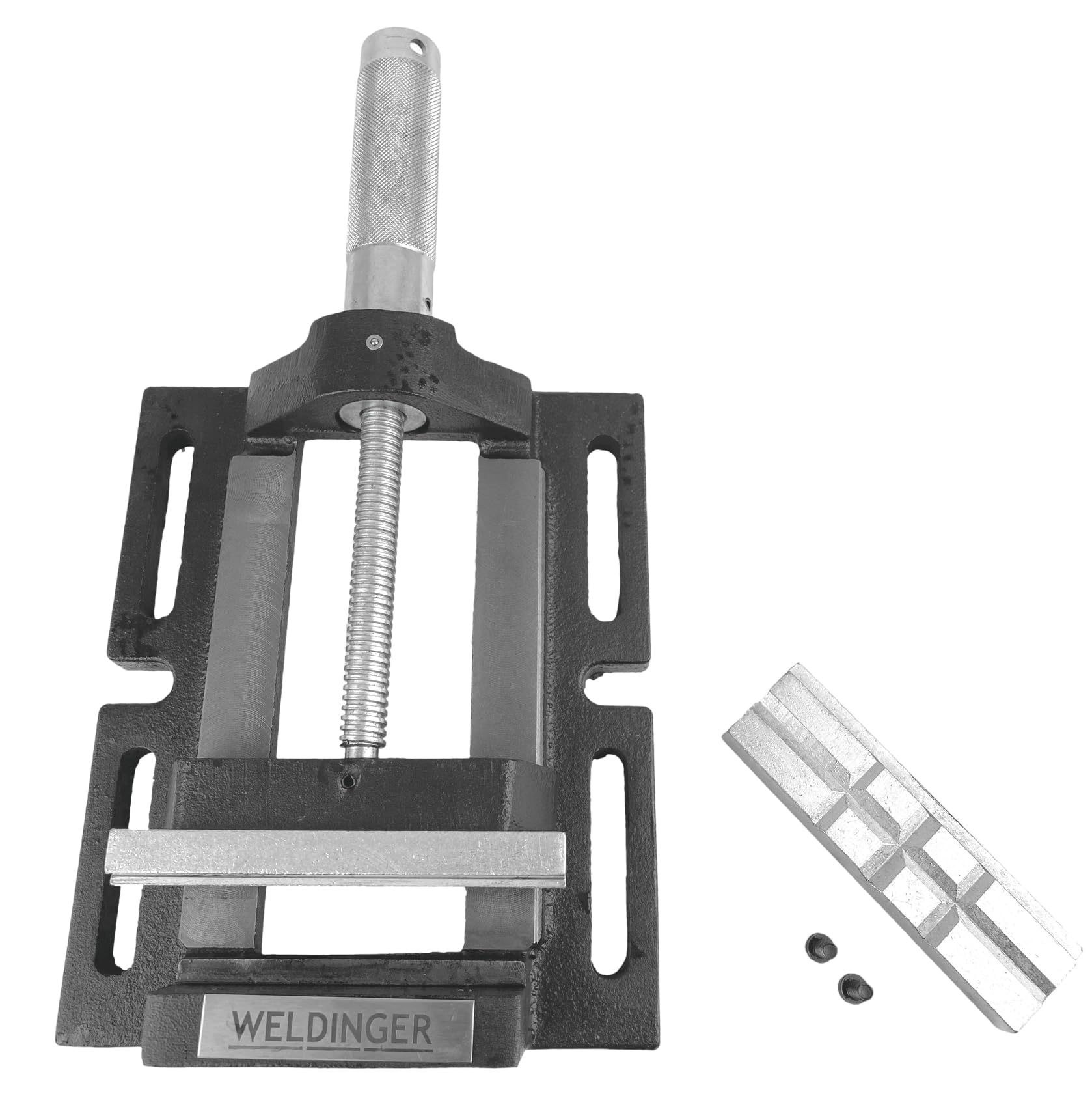 WELDINGER Maschinenschraubstock 130 mm Backenbreite für Tischbohrmaschine