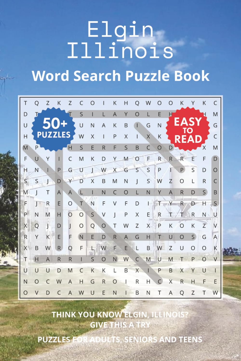 Elgin Illinois Word Search Puzzle Book: Think you know Elgin, Illinois? Give this a try. Puzzles for Adults, Seniors and Teens.