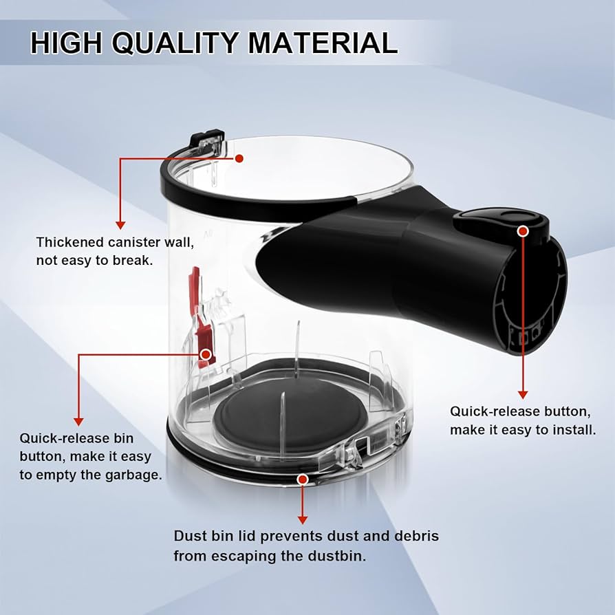 掃除機・クリーナー dyson bin assy ir GENUINE Dyson V7 V8 DIRT DUST BIN CANISTER CAN Clear OEM