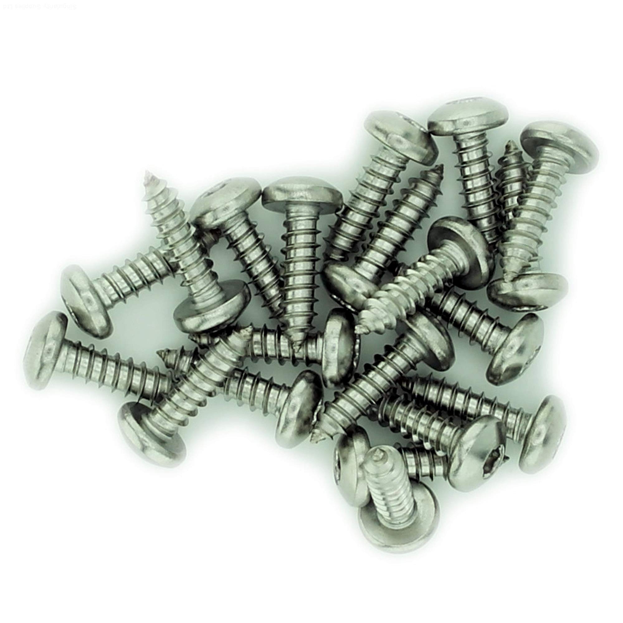 No.10 x 0.625 (4.8mm x 16mm) TX Pan Self-Tapping Screw - Stainless Steel (A2) (Pack of 20)