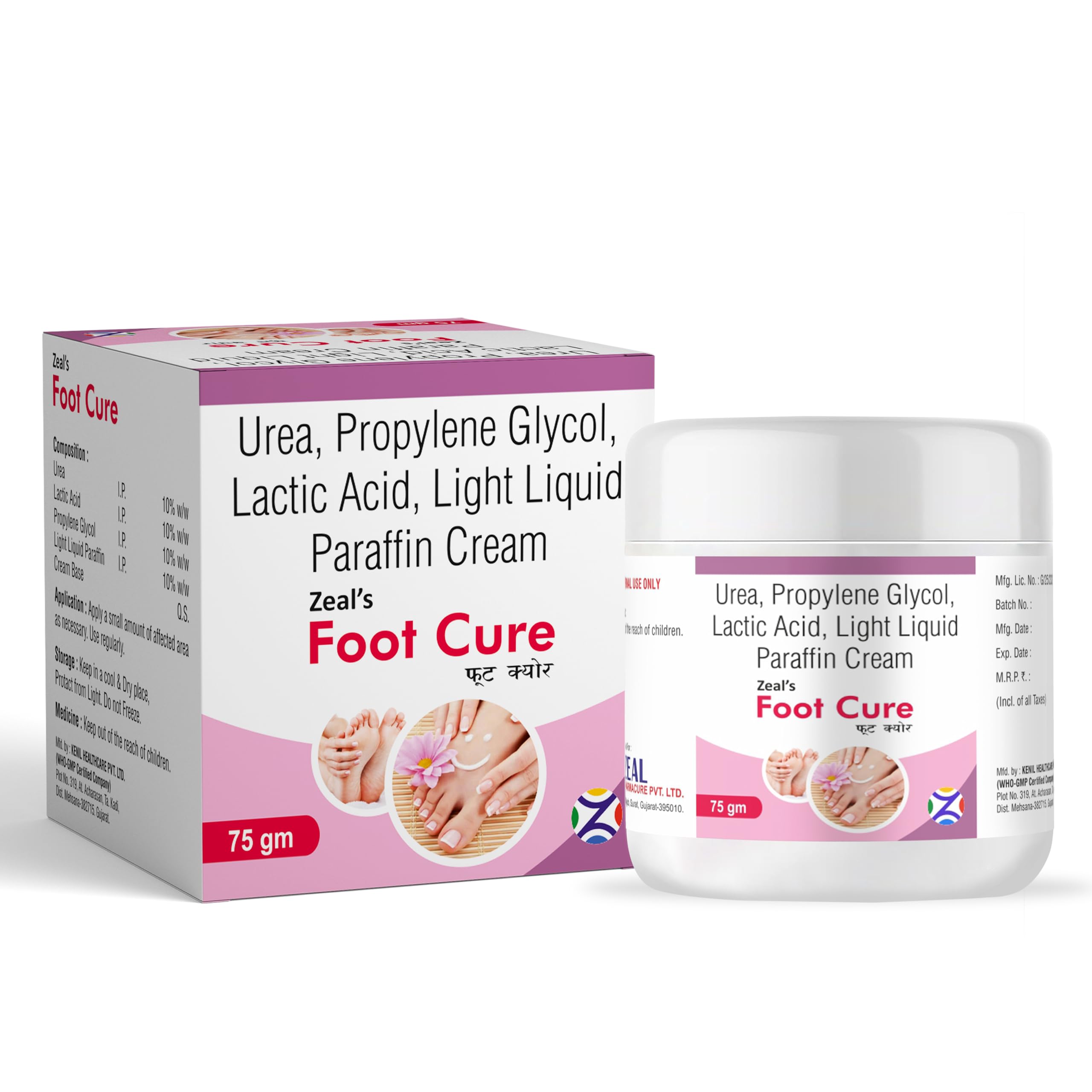 Zeal’s Foot Cure Cream with Urea, Lactic Acid & Propylene Glycol | Moisturizing Cream for Dry, Rough & Cracked Feet | For External Use Only | Pack of 2-image-46