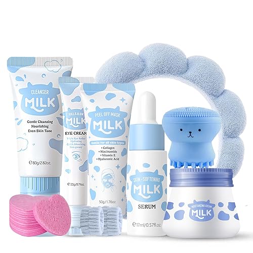Cuidado de la piel de leche para niños y adolescentes, regalos de cumpleaños y Navidad, cuidado de la piel para niñas de 8 a 12 años, cuidado de la