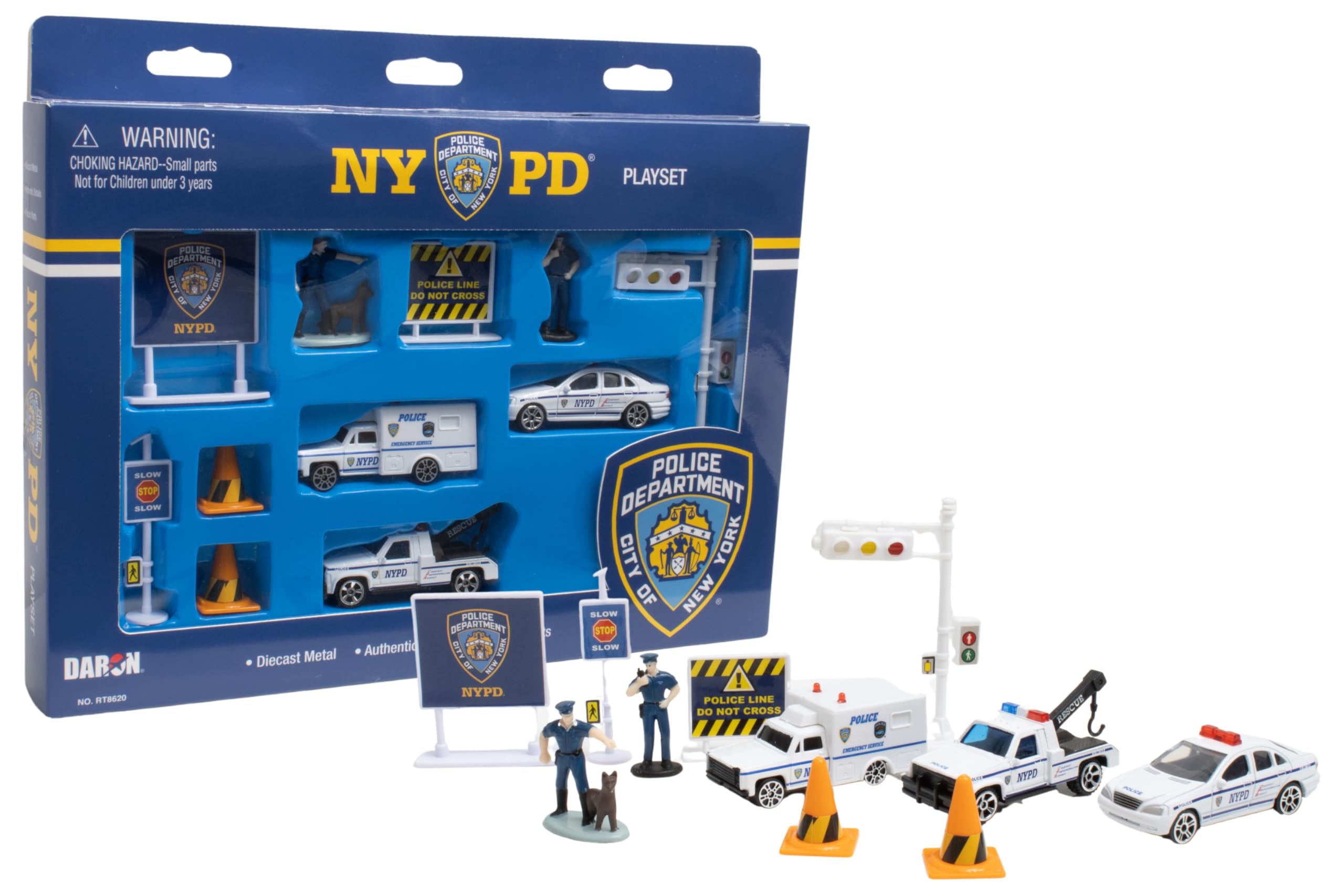Amazon.com: Daron NYPD Deluxe 11-Piece Playset of Die-Cast Metal