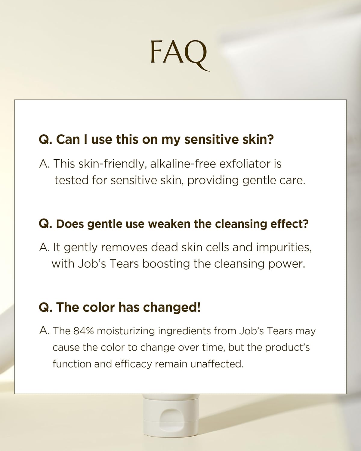CHICHO Korean Pore Cleanser - Daily Micro-Polish Scrub Foam with Job's Tears 10,000ppm & PHA, 5-Ceramide Barrier, Non-Stripping Gentle Face Wash for Sensitive Skin, 4.05 fl oz