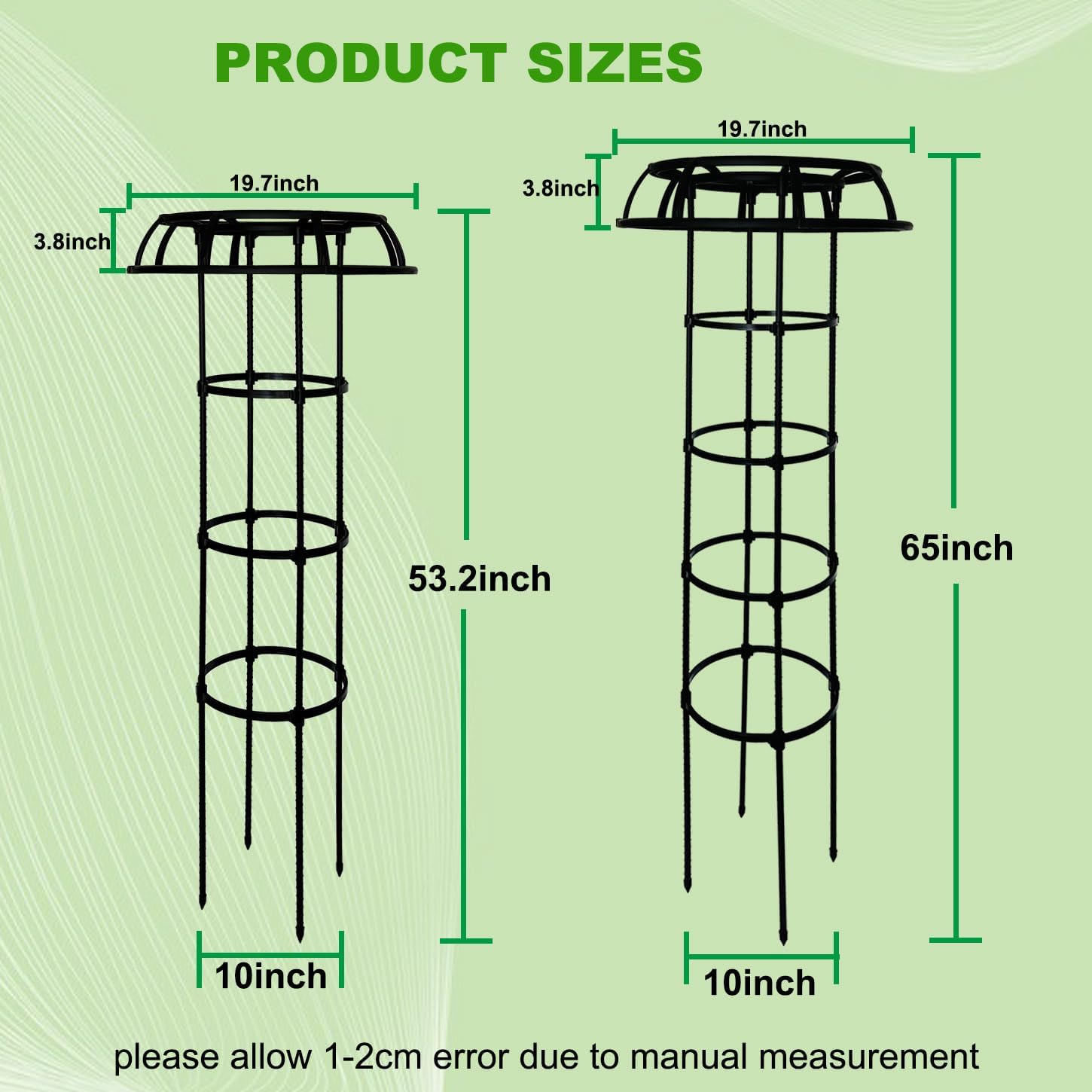 5.4 Feet Garden Trellis for Climbing Plants, Sturdy Plant Support Trellis for Indoor Outdoor Flowers Vegetable Fruits Vines