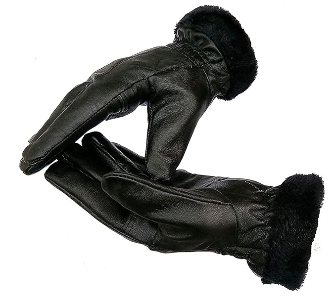 SIYAA Winter Gloves for Women and Girls for Bike & Winter Hand Gloves Winter for Men and Boys Motorcycle Driving Riding for Bike/Cycling pack of 1, BLACK