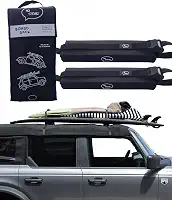 Ho Stevie! Racks de carro para prancha de surfe – Sistema acolchoado, fácil de configurar qualquer carro, fivelas "sem arranhões" – Prenda até 3 pranchas no teto do carro