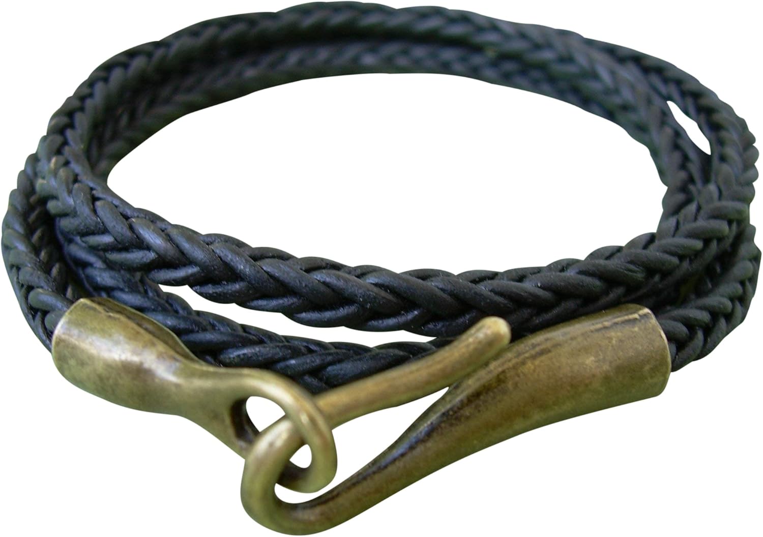 Triple Wrap - Premium Leather Bracelet - Natural Black - Hook Closure Clasp - Mens Bracelet - Womens Bracelet - Mens Jewelry