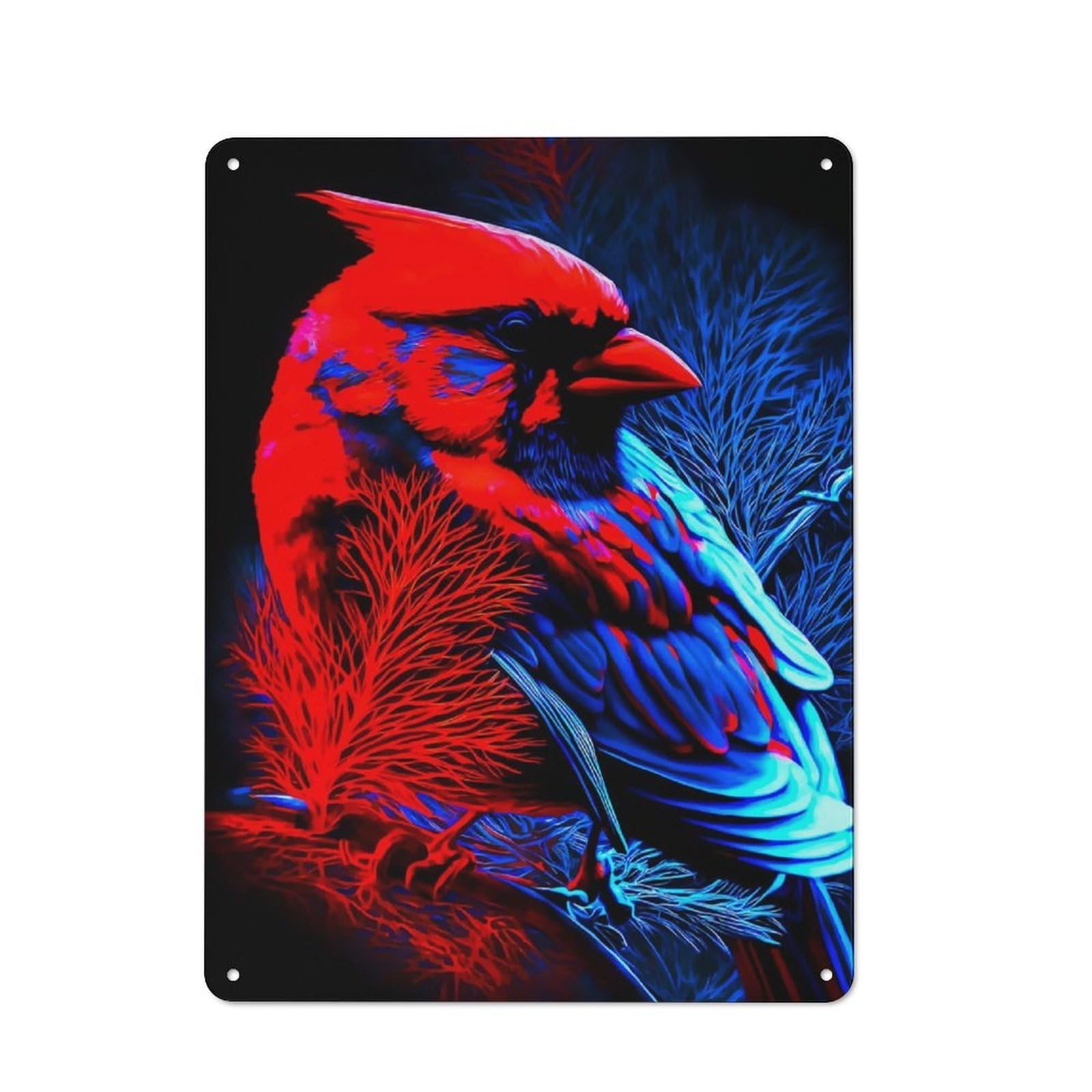 Metal Sign 40x30cm with Cardinal for Hallway Wall, Vintage Decor, for Garage, Workshop And Man Cave Decoration