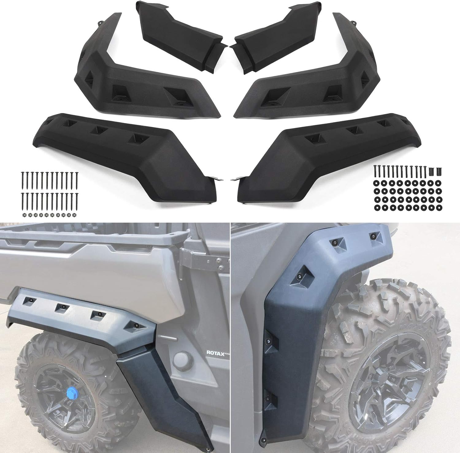 Extended Fender Flares Compatible with Can Am Defender,CPOWACE Mud