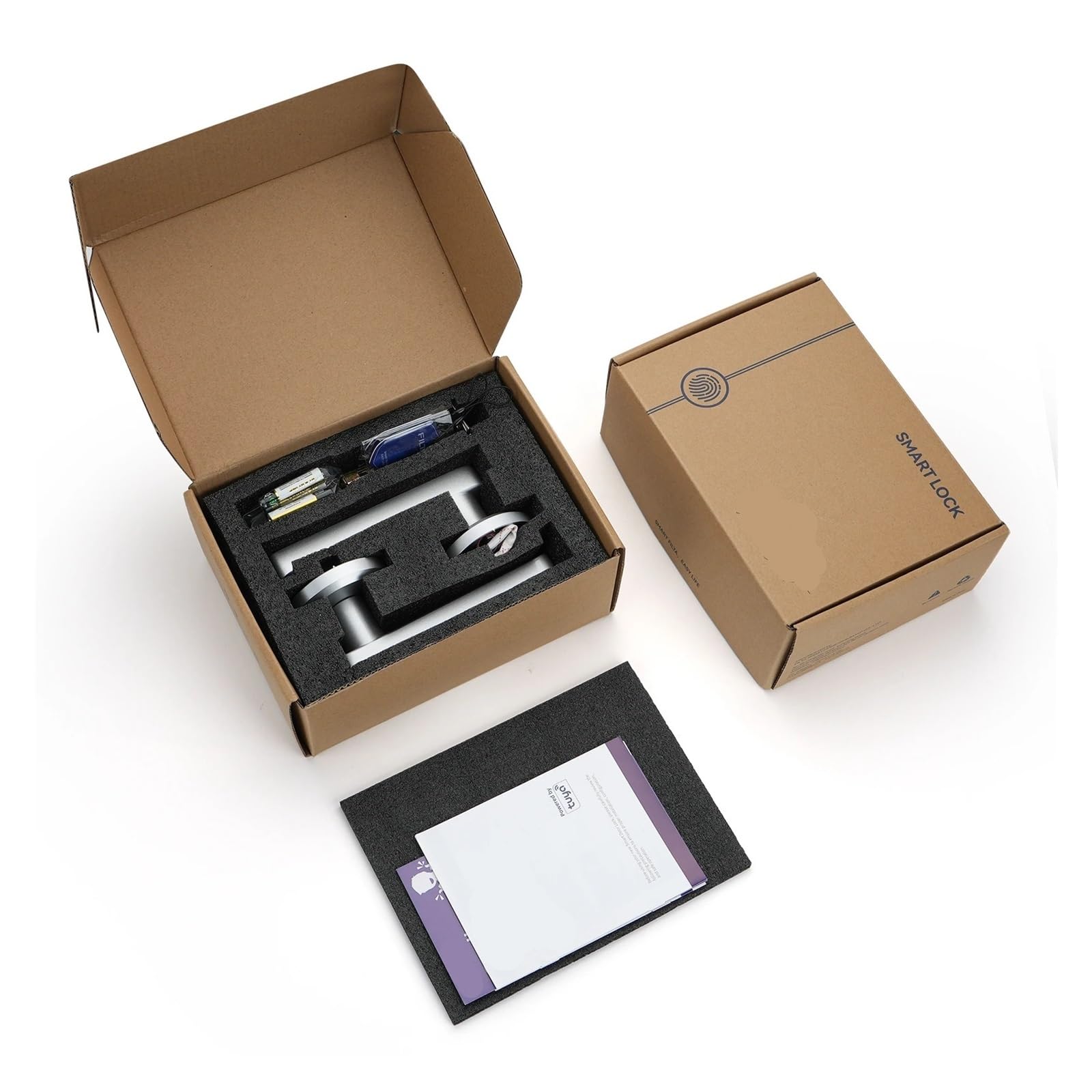 Cerradura de puerta inteligente, Teclado de huellas dactilares Cerradura cerrojo Entrada sin llave electrónica Tarjeta Control código acceso
