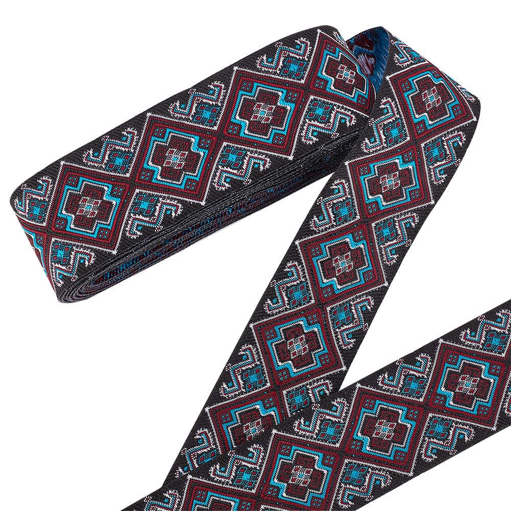 Nastro Jacquard Elastico Etnico – 9 Iarde (3 Colori) – Larghezza 22 Mm – Per Cucito E Fai Da Te - copertina