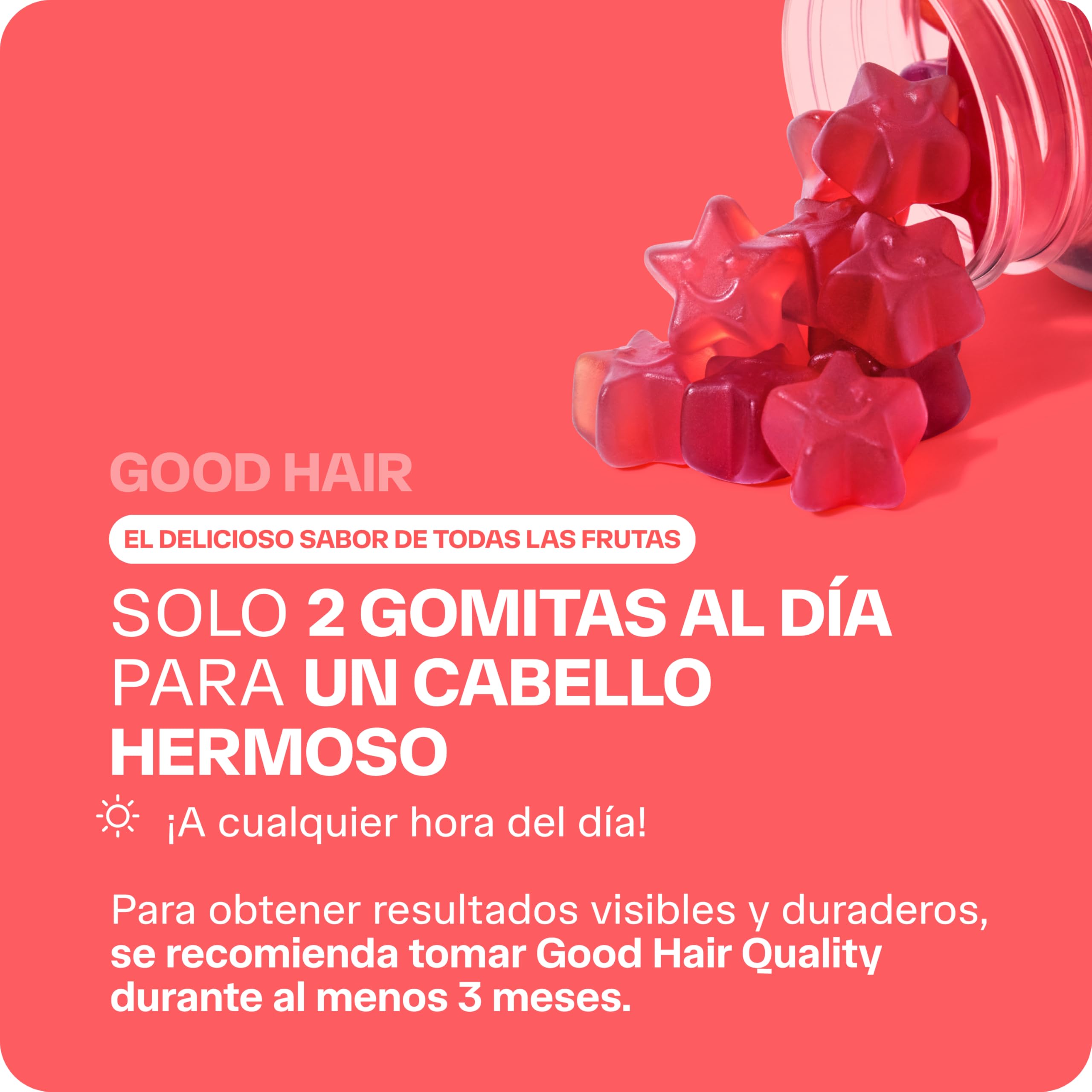 Lashilé Beauty - Complementos Alimenticios - Crecimiento acelerado, crecimiento y fortalecimiento del cabello - Good Hair - Fabricado en Francia - Biotina, Zinc, Vitamina B8, C, B6-60 Gummies