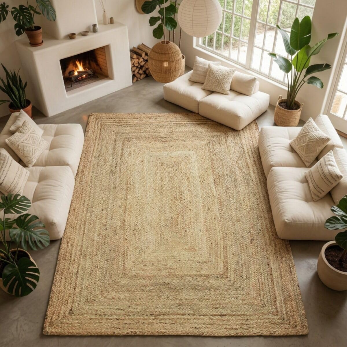 Thedecofactory Tapis en Jute tressé Naturel Artisanal 160x230