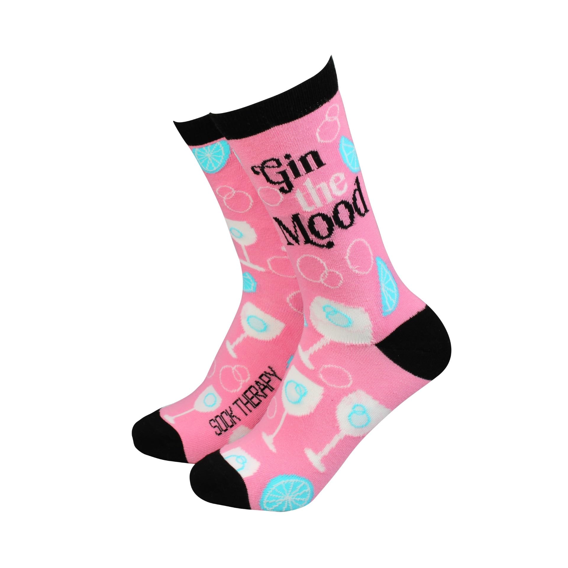 Sock Therapy Women's Pink Smiling Faces Making Smiles Since 2001 Bamboo Breathable Socks - Gin The Mood