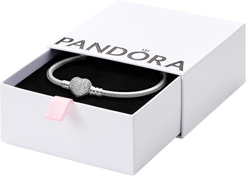 Pandora Moments Pavé Heart Clasp Charm Bracelet