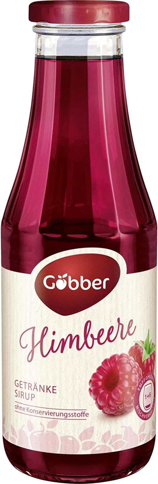 Gobber Himbeer Sirup 500ml (Raspberry Syrup 17.6fl.oz) Getränkesirup Himbeer