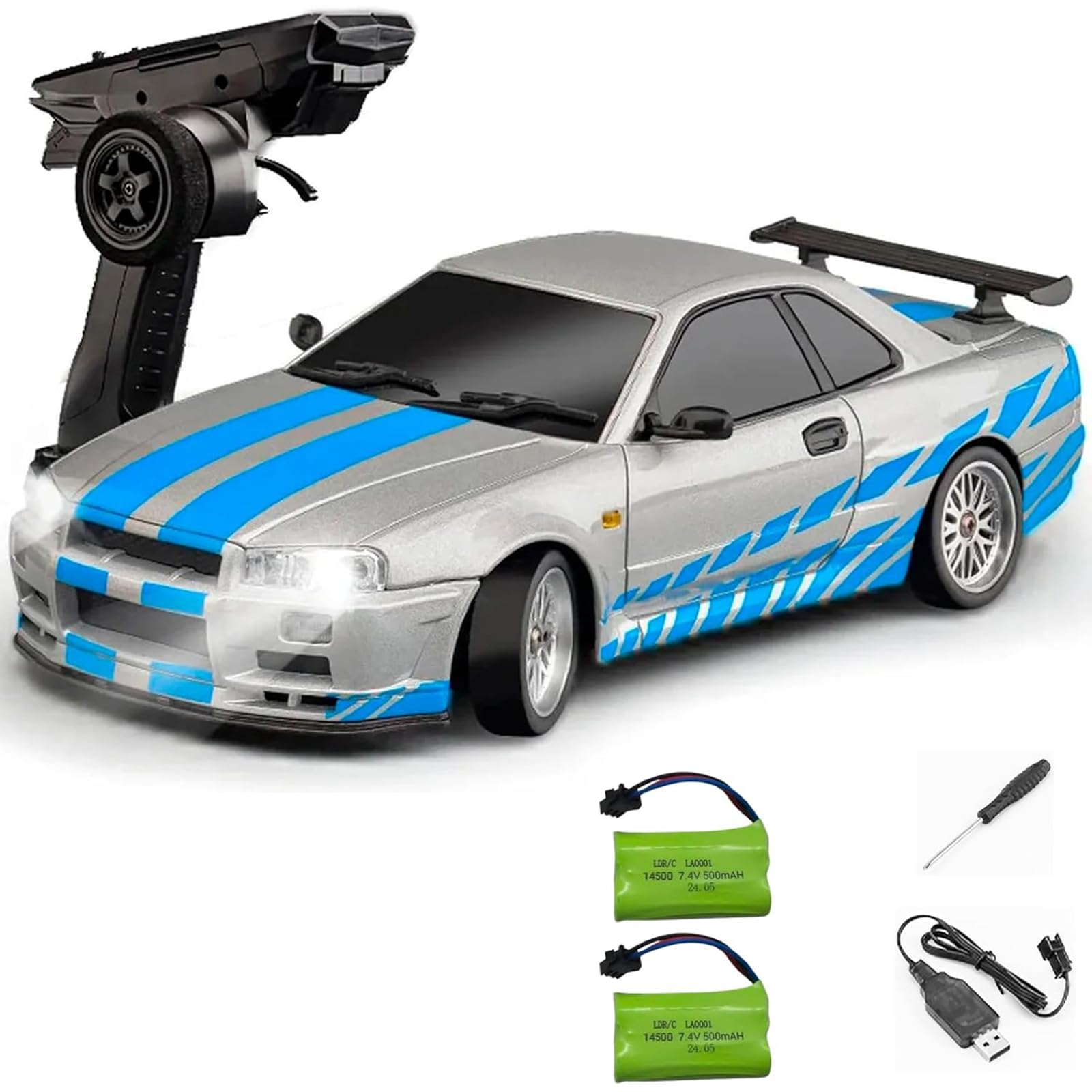 LD1899 1:18 RC Drift Car 2.4GHz RWD z żyroskopem na szosie Samochody wyścigowe z karoserią ze stopu aluminium Sterowanie radiowe dla dorosłych