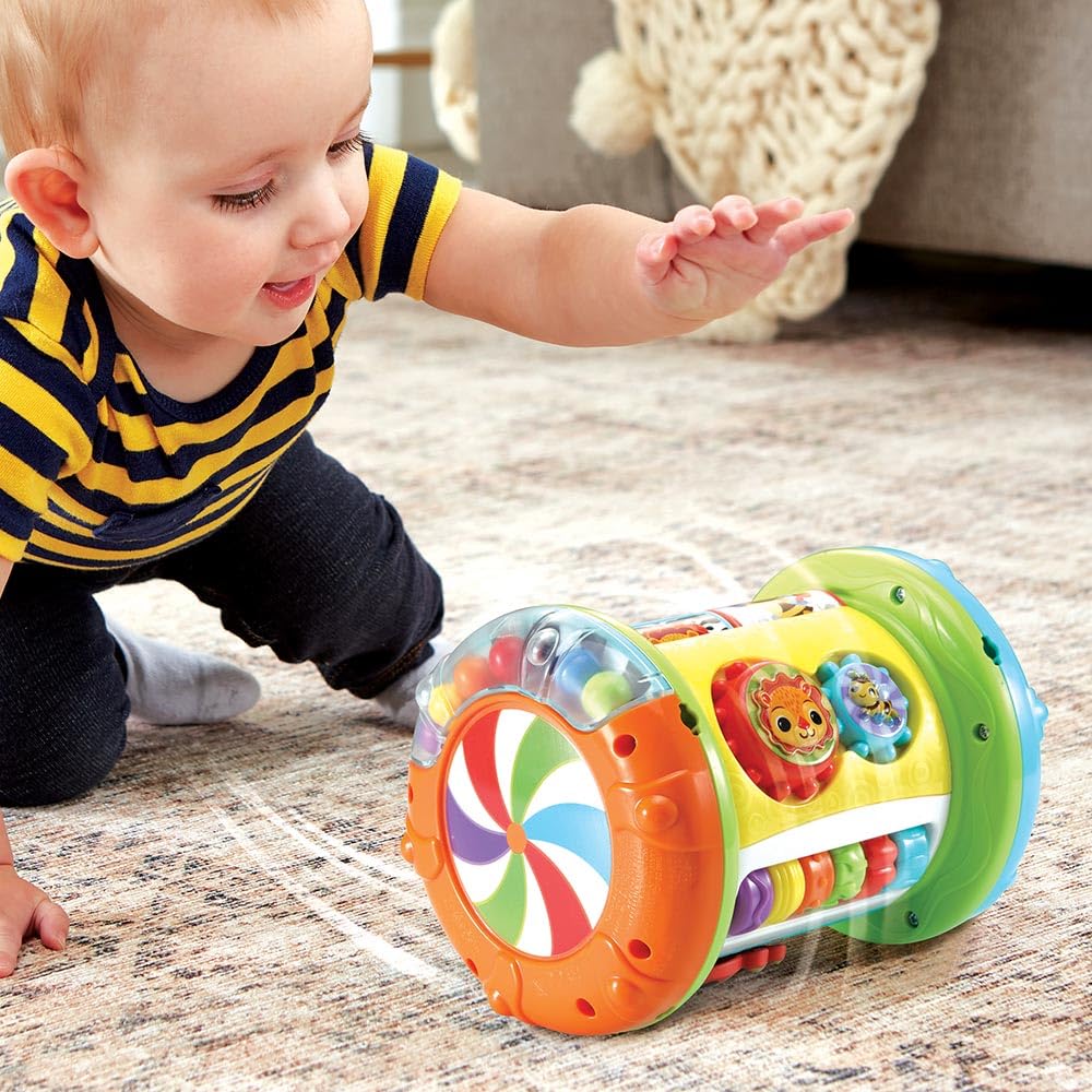 VTech - Jouet Musical Magi Rouleau Tam-Tam 3 en 1, Instrument de Musique Enfant, Jouet d'Activité et de Développement, Jeu Évolutif, Cadeau Bébé Garçon et Fille Dès 9 Mois - Contenu en Français