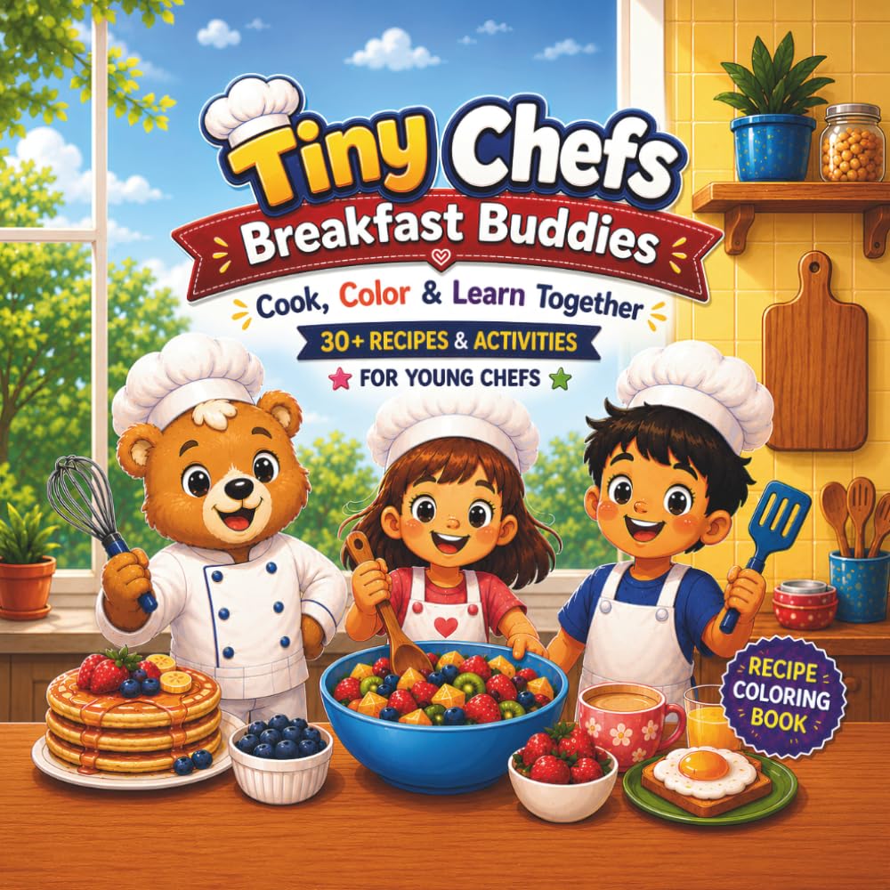 Tiny Chefs Breakfast Buddies: Cooking, Coloring & Activity Book