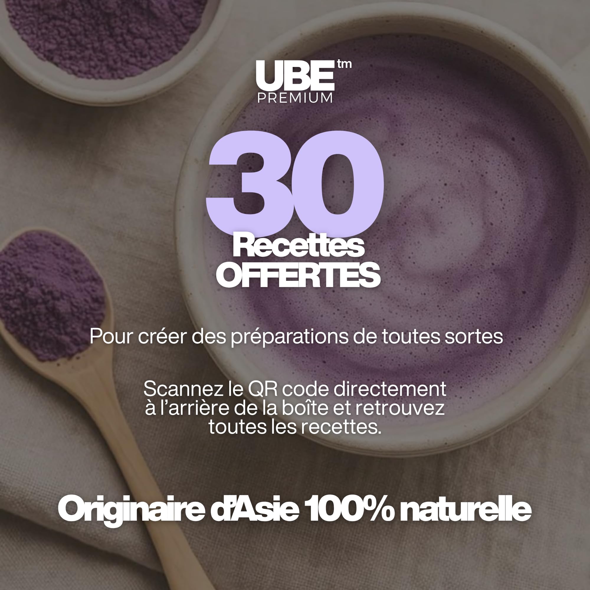 UBE PREMIUM - Ube Poudre 100% Naturelle et Authentique Qualité Premium– (200 g) Igname Violet (Dioscorea alata) – Ube Latte, Glaces, Bubble Tea & Desserts – Vegan, Sans Gluten, Colorant Naturel