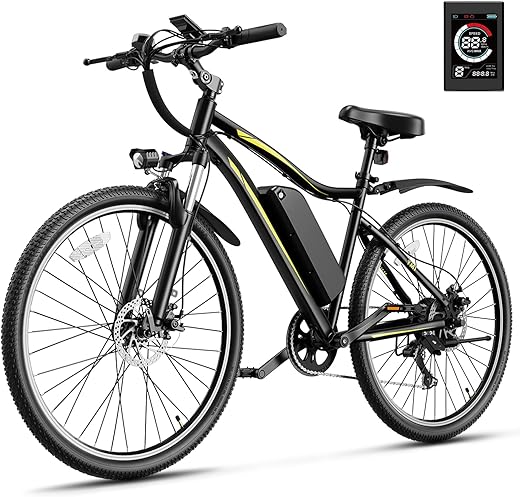Heybike Electric Bike for Adults, 750W Peak Brushless Motor, up to 50Miles, 22mph Max Speed Electric Mountain Bike, 480WH Removable Battery Ebike, 27.5'' Tires, 7-Speed and Front Suspension
