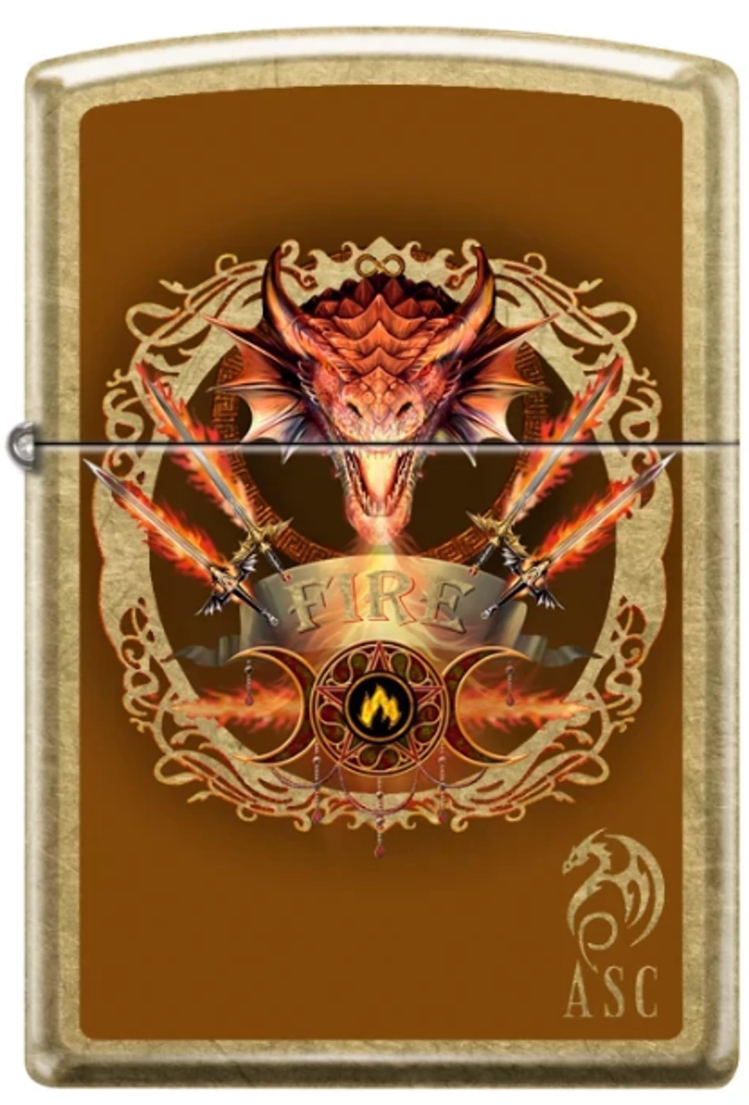 Zippo Briquet tempête Anne Stokes, Street Brass, Image Couleur, Rechargeable, réutilisable, Design Coupe-Vent, boîte Cadeau, fabriqué aux États-Unis
