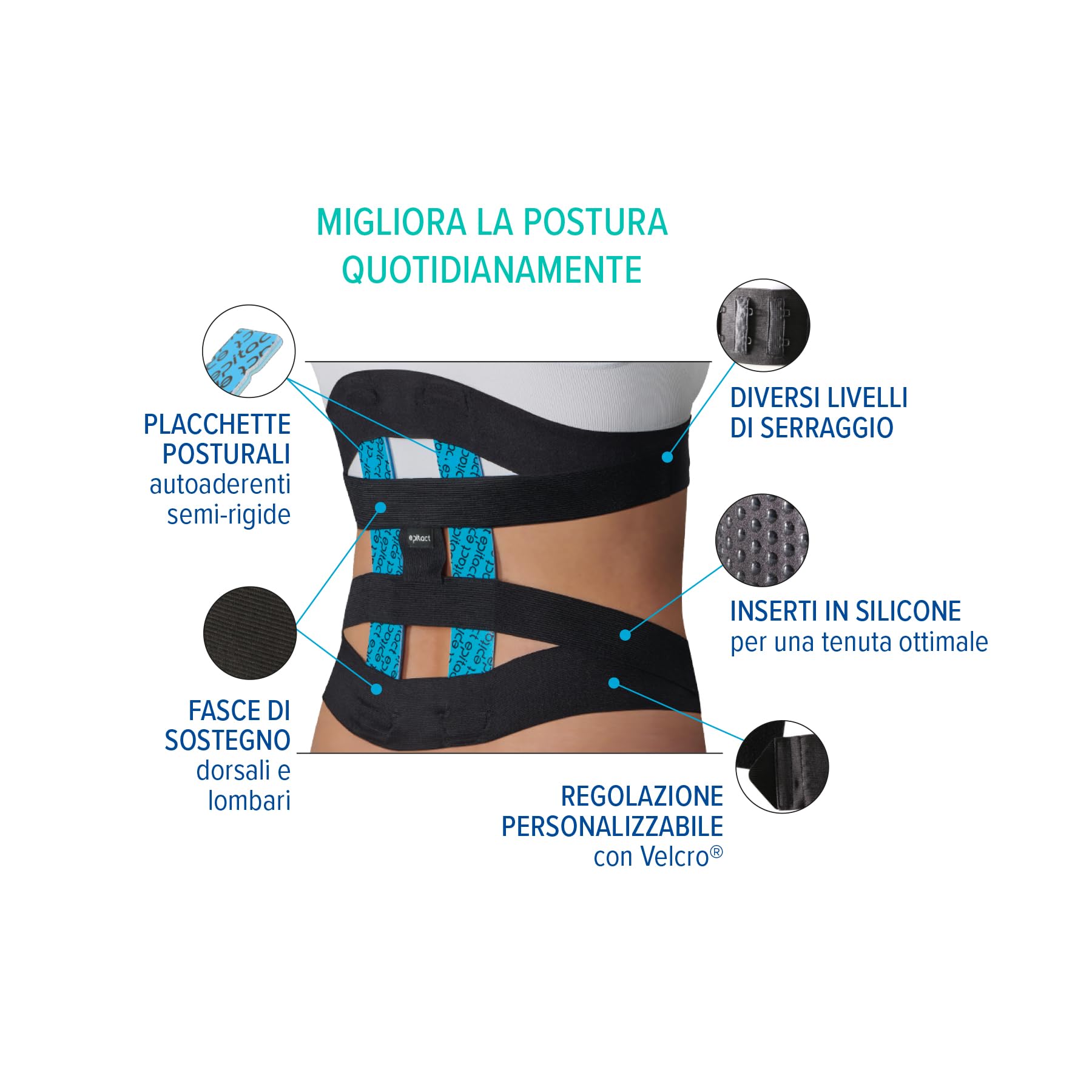 Epitact | Correttore di Postura | Prevenzione Mal di Schiena, Lombalgia | Previene Posture Scorrette, Migliora il Comfort Dorsale Quotidiano | Libertà di Movimento (3)