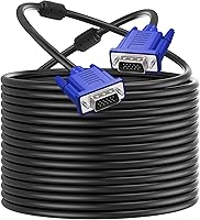 Vista 16 de PASOW Cable de monitor VGA a VGA HD15 macho a macho para TV computadora proyector (1.5 pies)