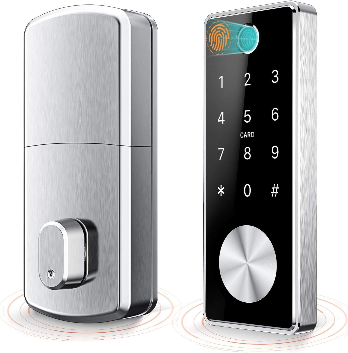 Exclusive Discount 70% Price Smart Deadbolt Keyless Entry Door Lock 5 in 1 Fingerprint Bluetooth APP Key Fob Keypad Digital Door Lock Security Front Door Work with WiFi Gateway and Alexa for Home Office Garage by Holify (Black)