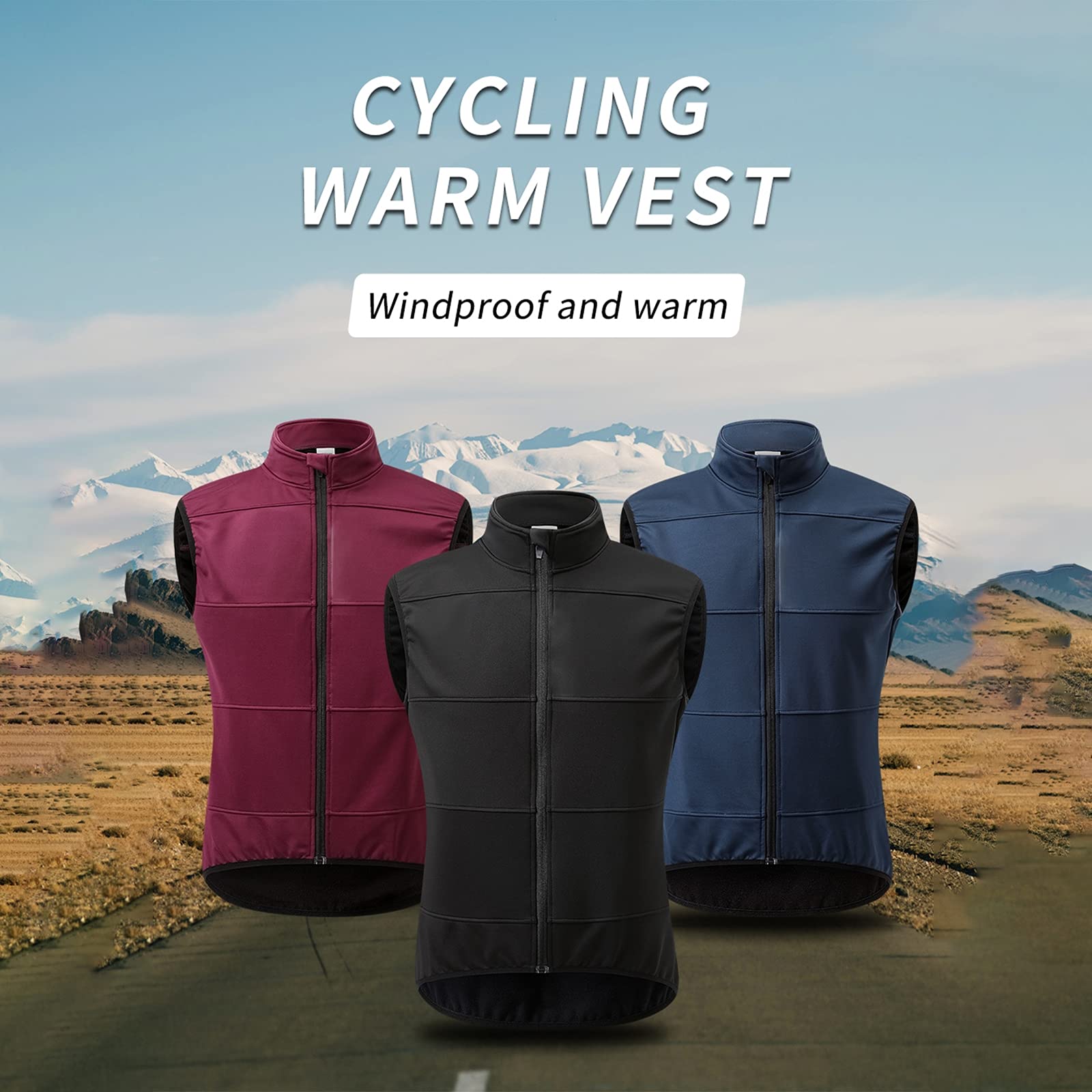 Chaleco de Ciclismo para Mujer, Transpirable Ligero Polar Térmico Impermeable Chaleco para Correr Chaqueta sin Tirantes,Azul,L